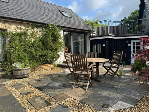 The courtyard patio
