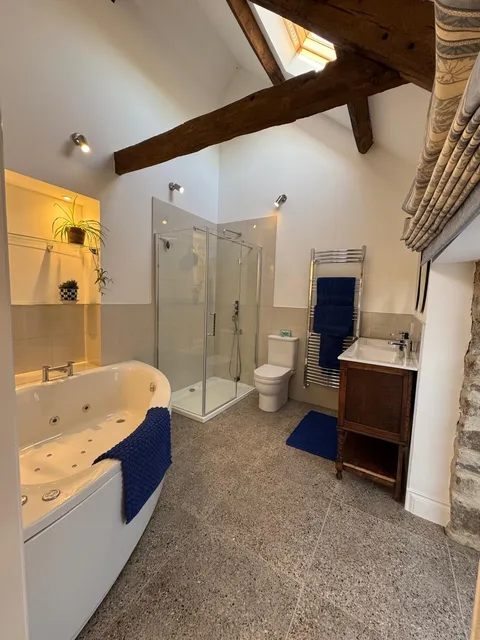 The master bathroom